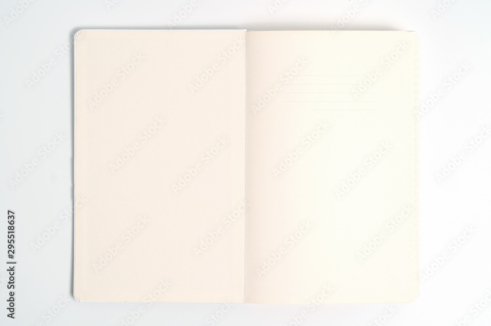 white notebook on white background with clipping path white notebook on white background with clipping path