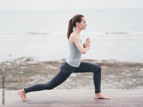 young girl relax on the beach