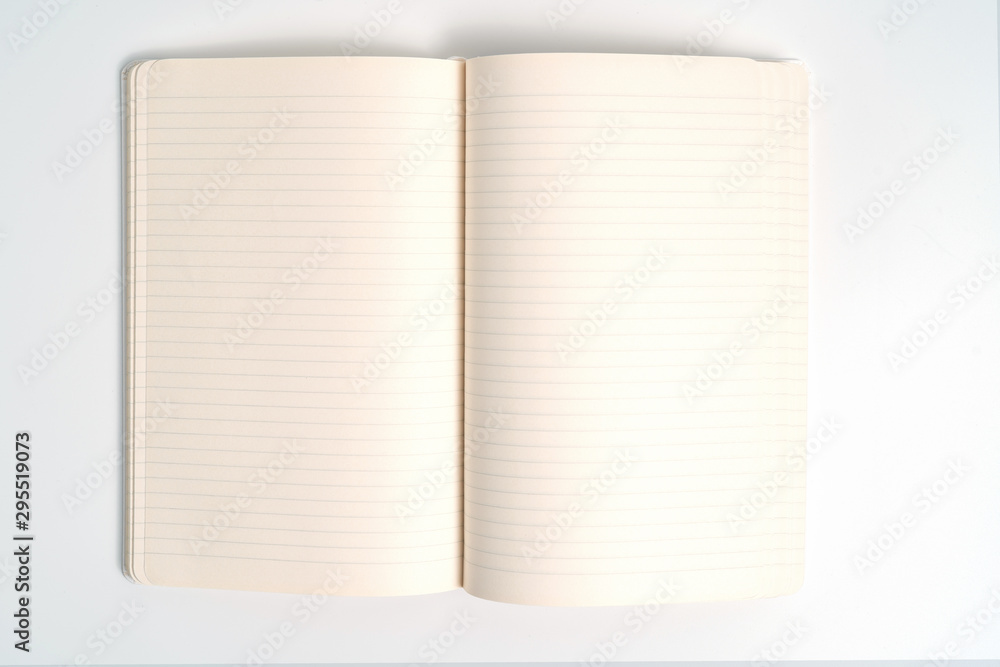 white notebook on white background with clipping path white notebook on white background with clipping path