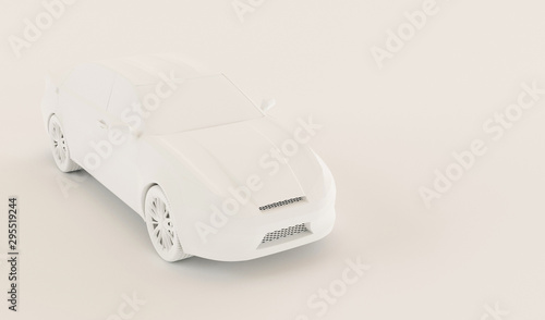 3D car on white background © evastud