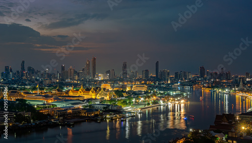 Grand Palace Capital city of Thailand With the Chao Phraya River Surrounding Rattanakosin Island
