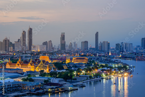 Grand Palace Capital city of Thailand With the Chao Phraya River Surrounding Rattanakosin Island