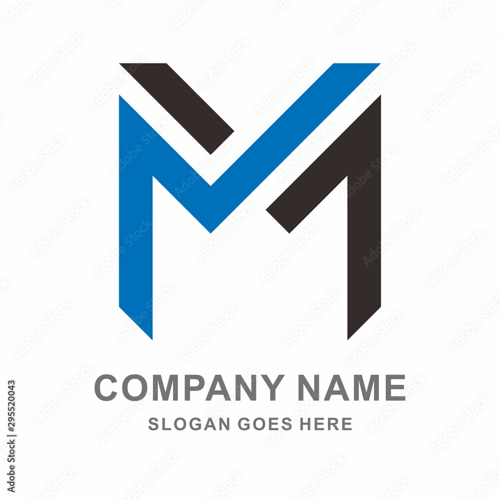 Geometric Letter M Business Company Vector Logo Design Geometric Letter M Business Company Vector Logo Design