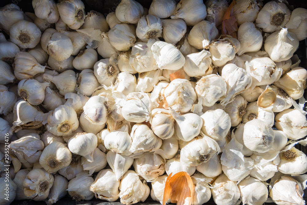 garlic at outdoor market