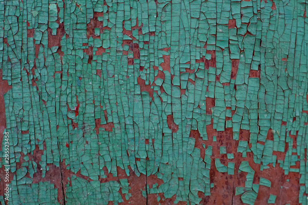 background of peeling old paint