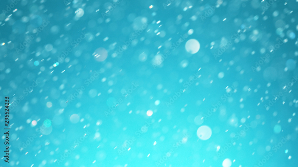 Abstract blue glittering background with blur dots. Abstract blue glittering background with blur dots.