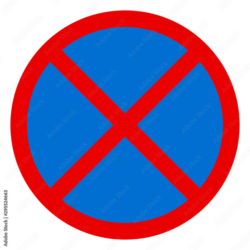 No stopping or parking road traffic sign vector illustration No stopping or parking road traffic sign vector illustration