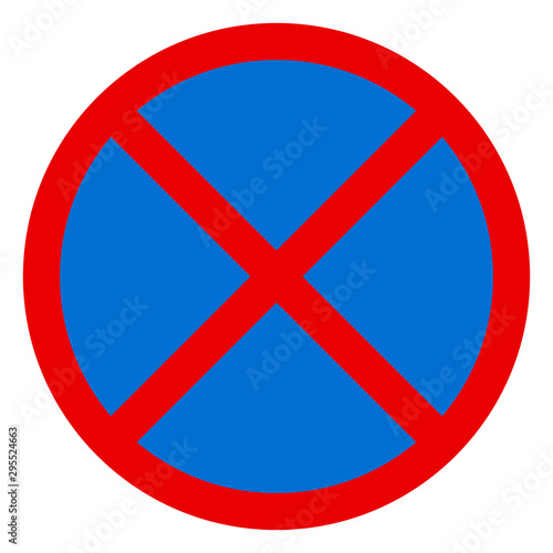 No stopping or parking road traffic sign vector illustration
