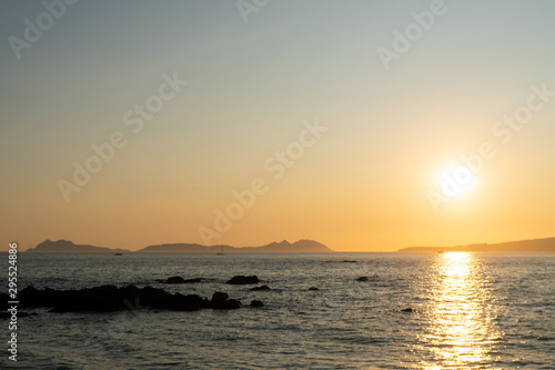 spectacular sunset over the ocean