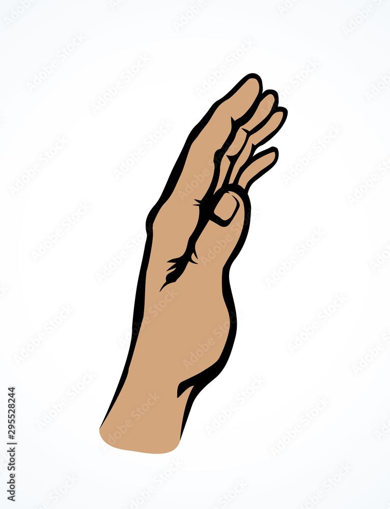 To point with finger. Vector drawing To point with finger. Vector drawing