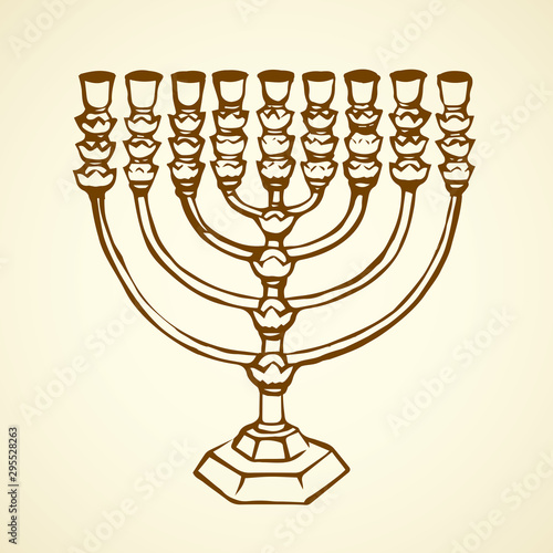 Menorah. Vector drawing
