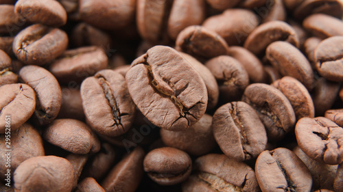 Coffee beans background / Coffee close up / Coffee break concept