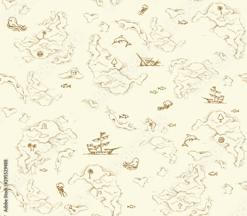 Geographic map. Vector drawing