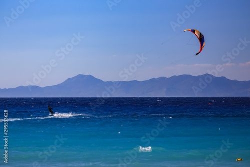 Windsurfing in Rhodes sea Greece