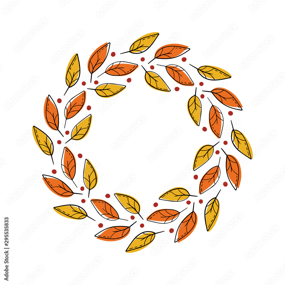Fall leaf wreath