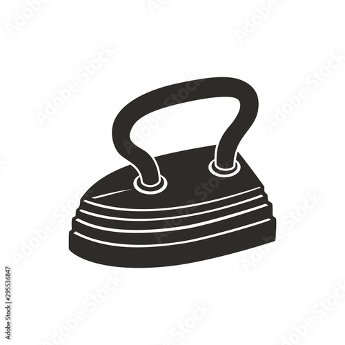 Old iron. Vintage style. Abstract concept, icon. Vector illustration on white background.