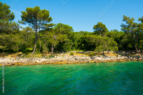 View of the Croatian coastline near Malinska on Krk Island, Croatia