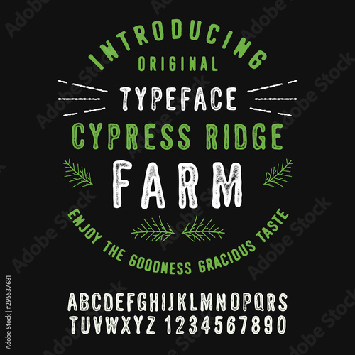 Original Handmade Textured Font. Retro Typeface. Vector Illustration. 