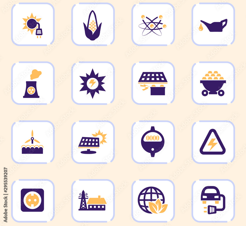 BIO Fuel industry icons set BIO Fuel industry icons set