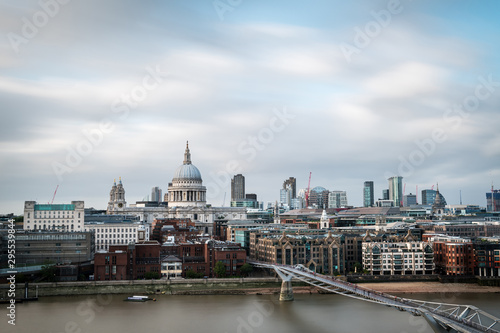 Fototapeta Naklejka Na Ścianę i Meble -  Skyline of the City of London by the river Thames