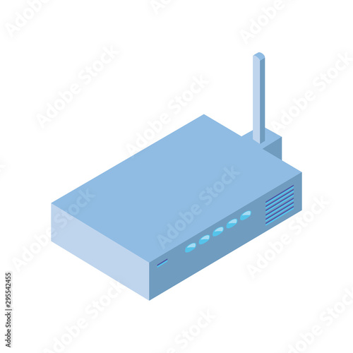 wireless router on white background