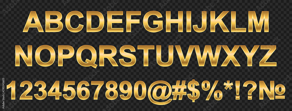 Gold Letters PNG Transparent Images Free Download, Vector Files