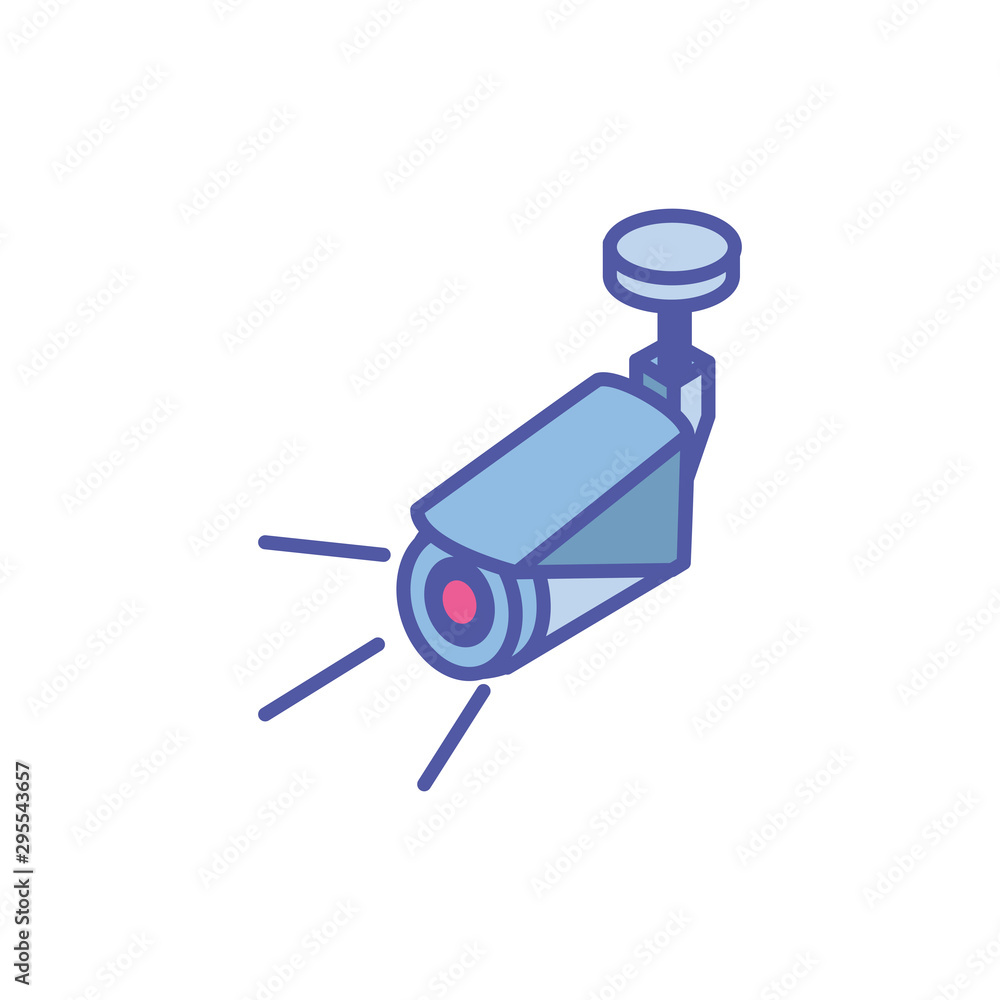 surveillance camera in white background surveillance camera in white background