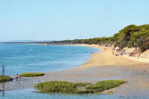 Puerto Real beach in Cadiz. Andalusia Spain. Europe. August 14  2019