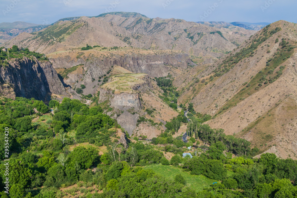 View of Garni gorge in Armenia