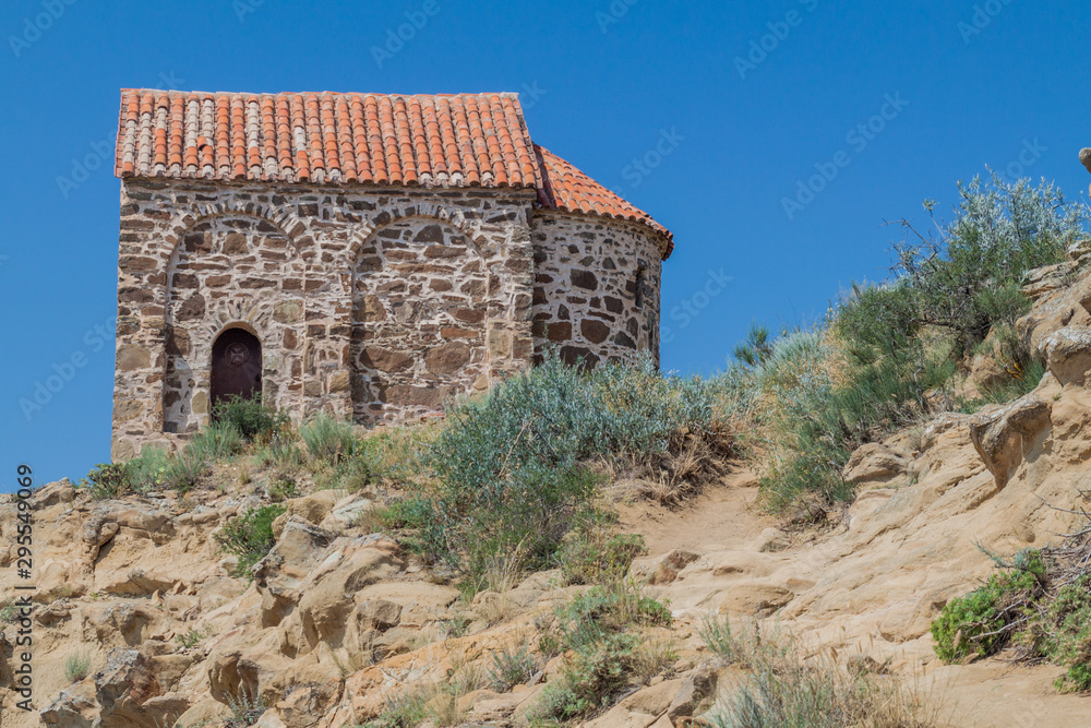 Fototapeta premium Church at Udabno cave monastery at Davit Gareja monastic complex in Georgia