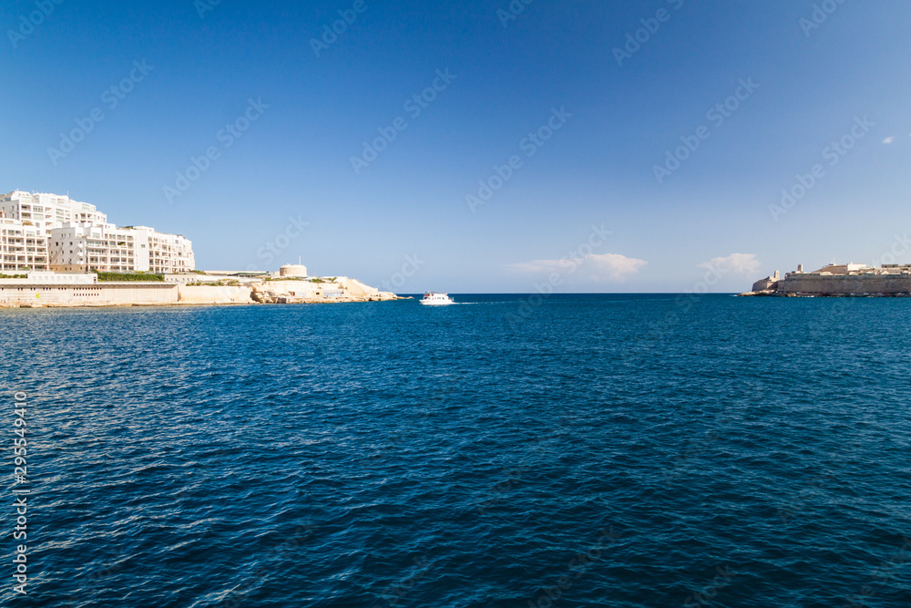 Entrance to Marsamxett Harbour in Malta