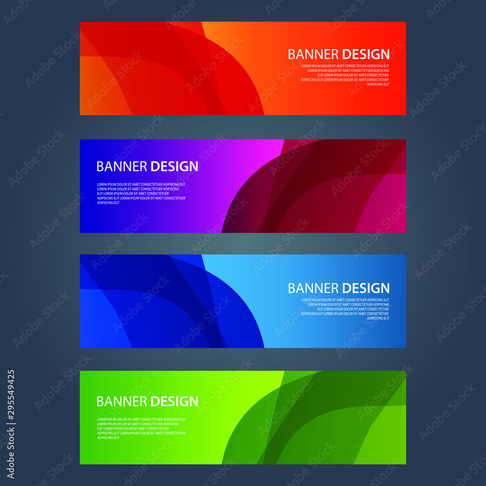 Naklejka premium Vector Abstract design banner web template