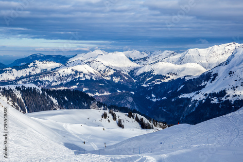 Snowy Alpine ski slopes Flaine, © Pavel Rezac