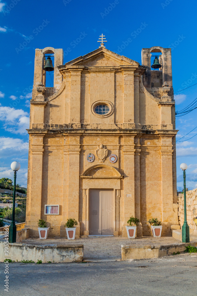 Basilica of Our Lady of Patronage in Ghasri on Gozo island, Malta.