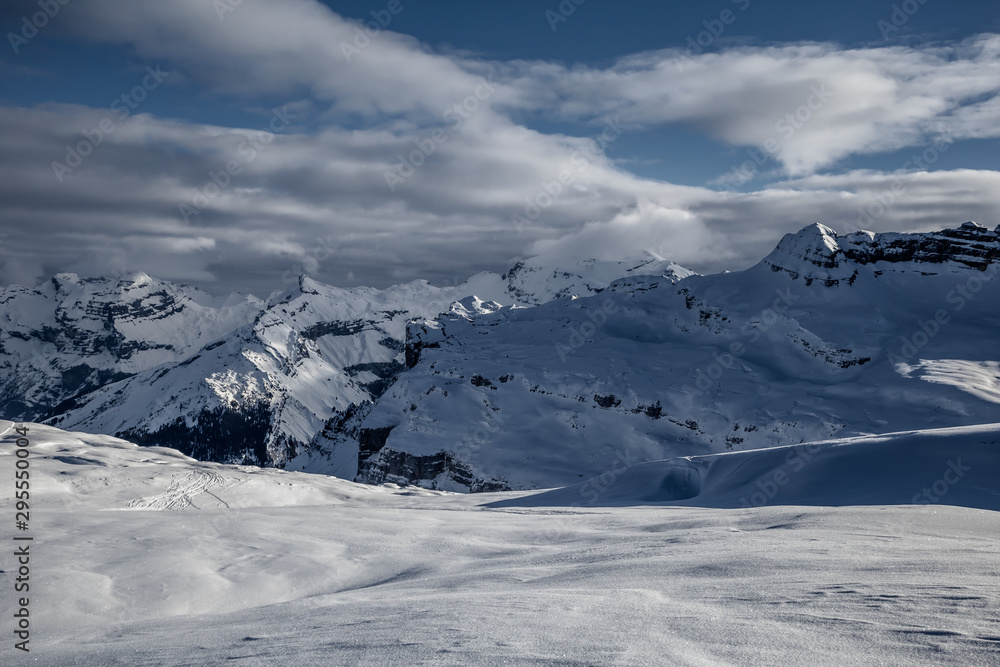 Panorama of winter snowy Alps Panorama of winter snowy Alps