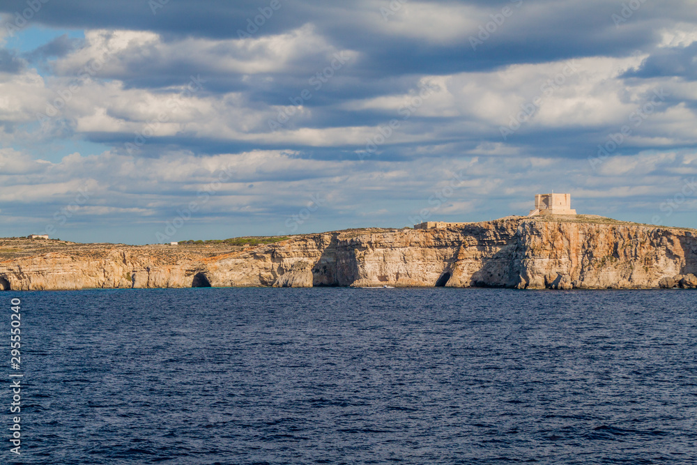 Cliffs of Comino island, Malta