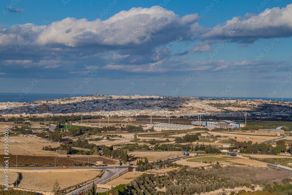 Aerial view of Malta island