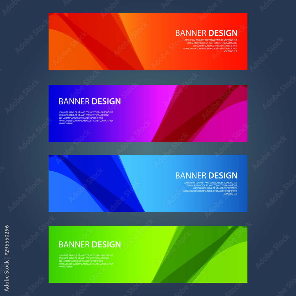 Naklejka premium Vector Abstract design banner web template