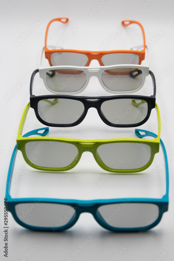 Gafas 3D de colores Stock Photo | Adobe Stock