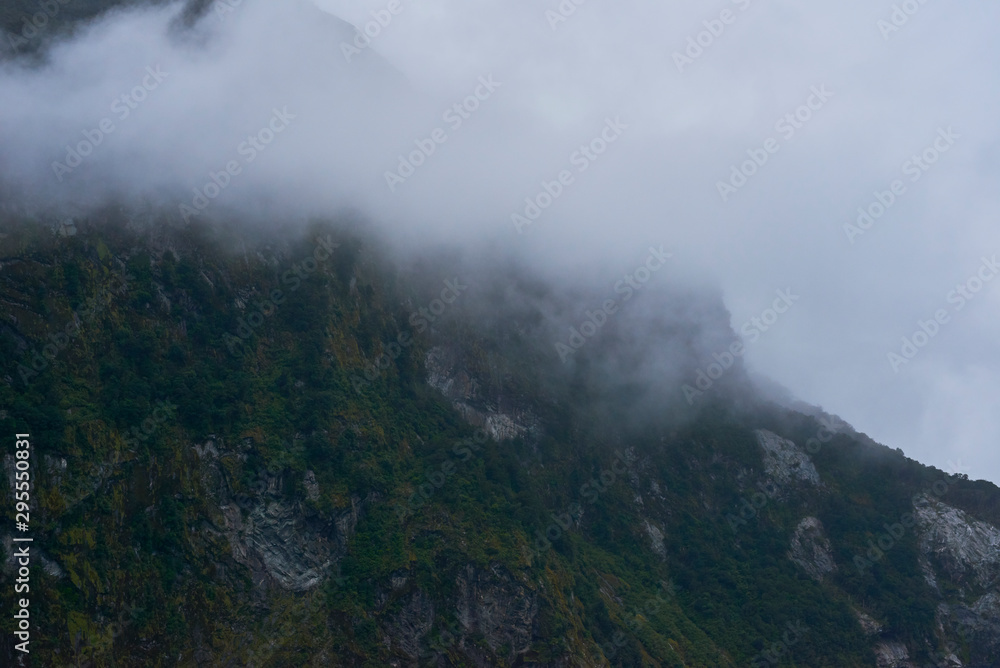 Beautiful Misty Mountains in New Zealand