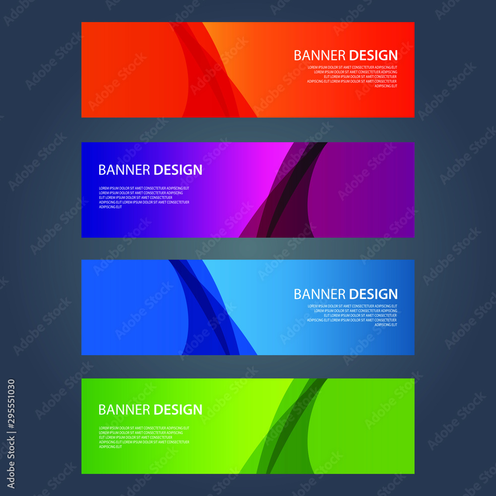 Naklejka premium Vector Abstract design banner web template