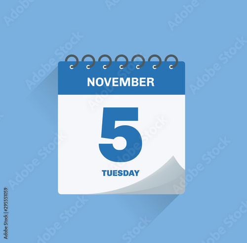 Day calendar with date November 5.