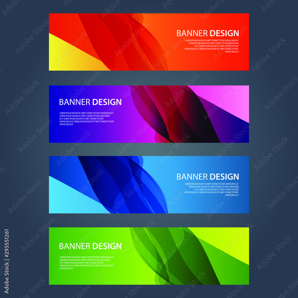 Naklejka premium Vector Abstract design banner web template
