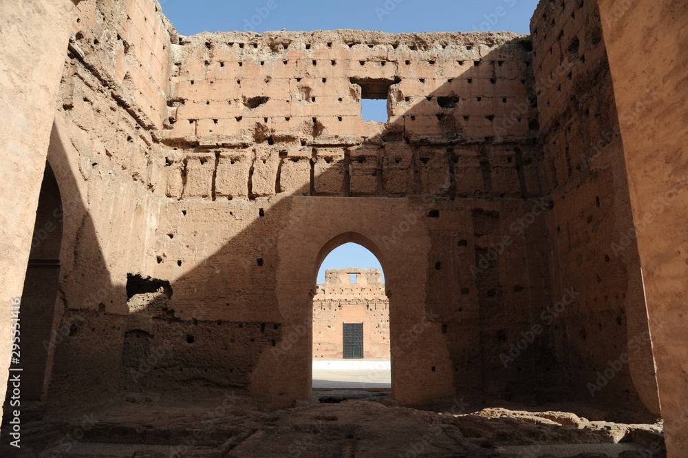 El Badi Palace is a ruined palace located in Marrakesh, Morocco. It was commissioned by the sultan Ahmad al-Mansur of the Saadian dynasty sometime shortly after his accession in 1578. 