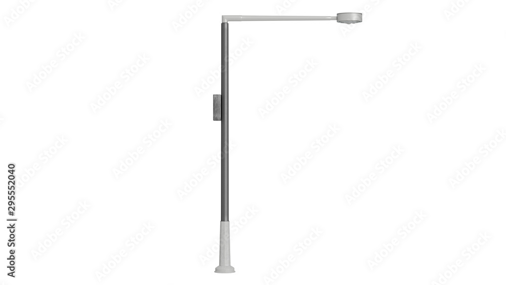 Fototapeta premium Pillar street urban lighting equipment. 3D rendering