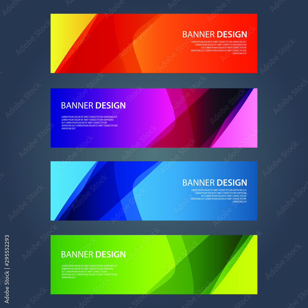 Naklejka premium Vector Abstract design banner web template
