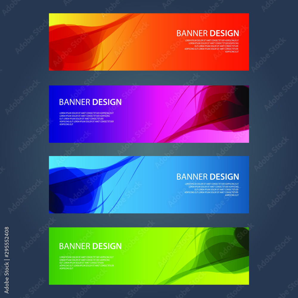 Naklejka premium Vector Abstract design banner web template