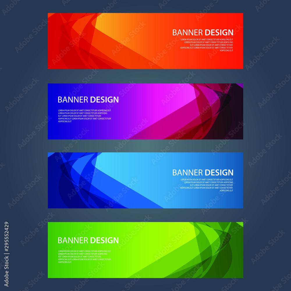 Fototapeta premium Vector Abstract design banner web template