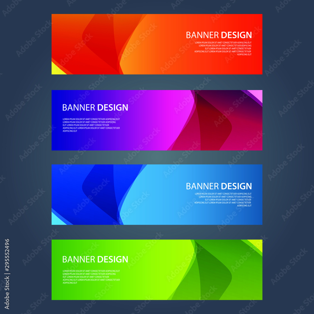 Naklejka premium Vector Abstract design banner web template