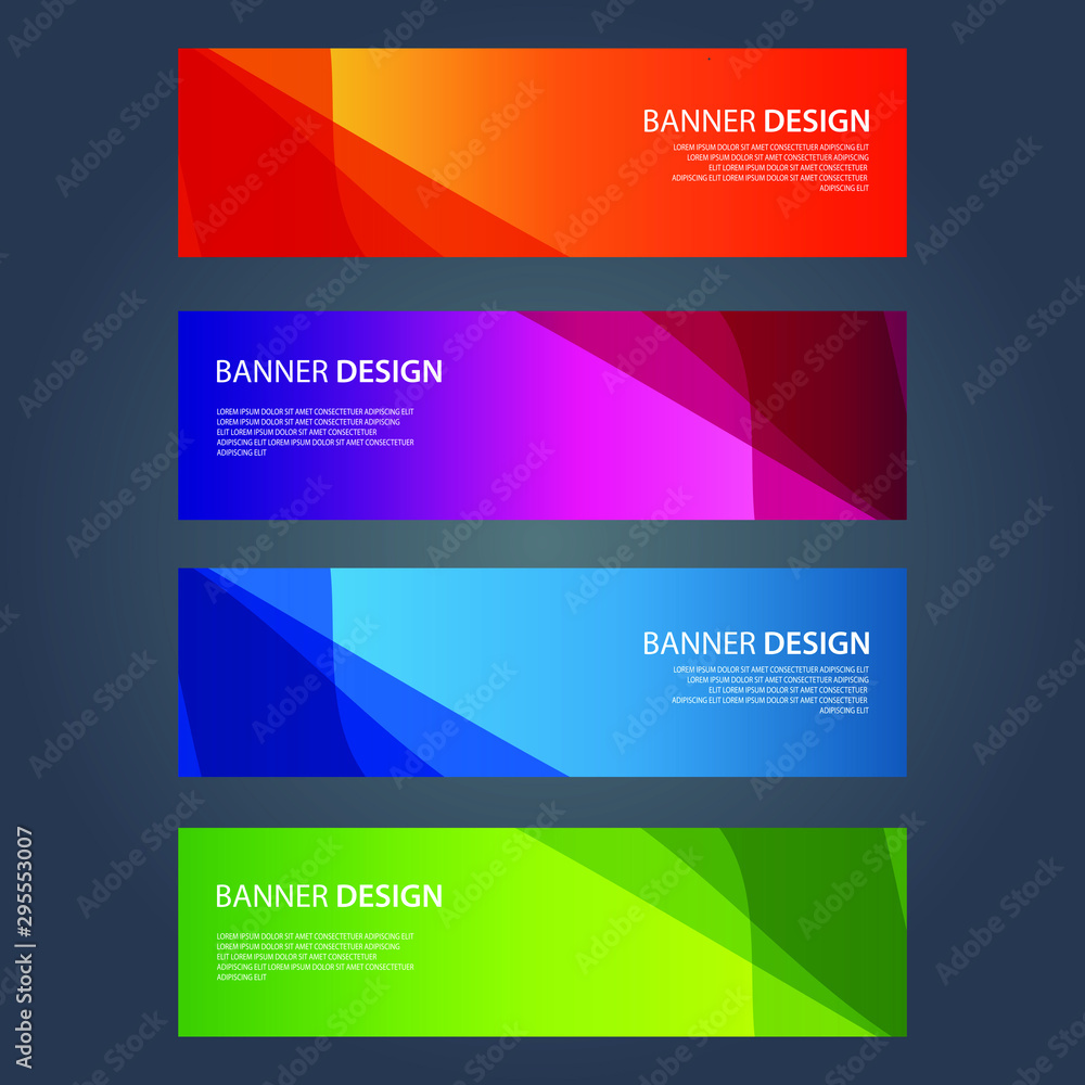 Naklejka premium Vector Abstract design banner web template